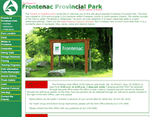 Tablet Screenshot of frontenacpark.ca